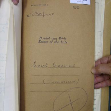ERASMUS Coert - oorlede 1938