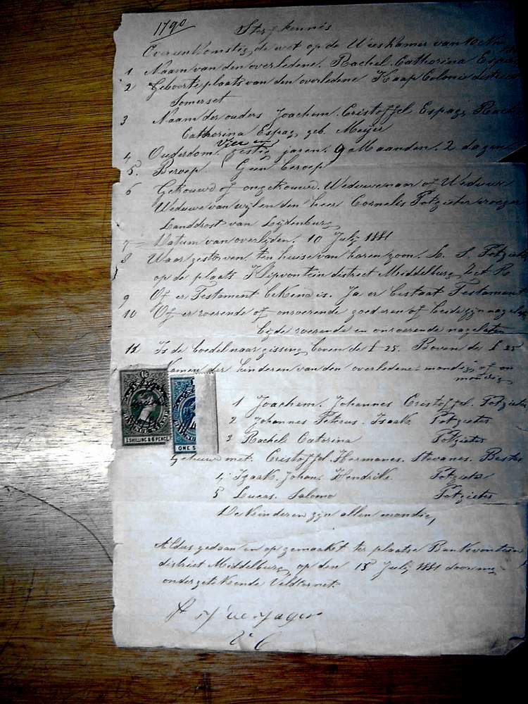 1790A ESPAG Rachel Catharina b 1790A ESPAG Rachel Catharina b