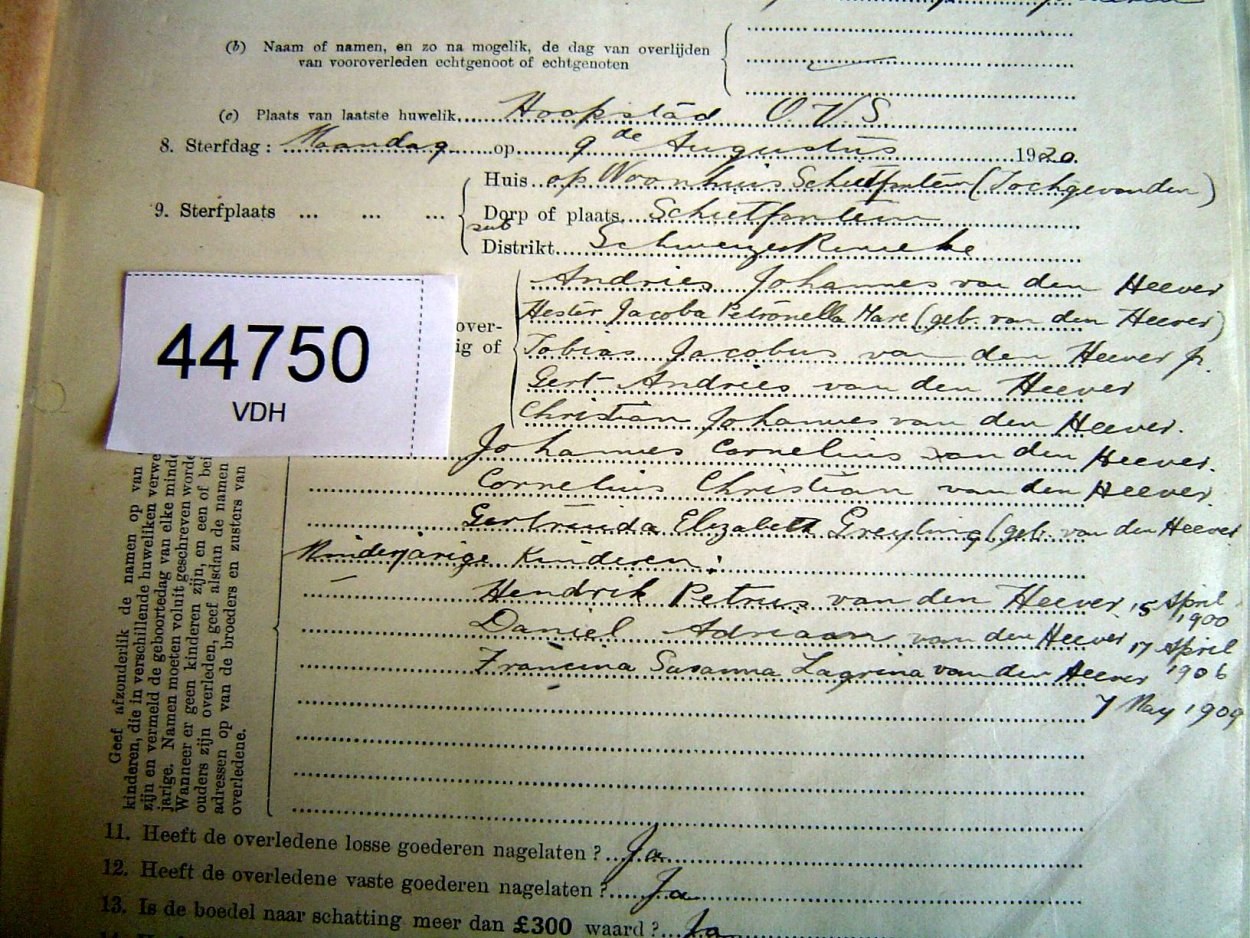 44750 ESTERHUIZEN Elizabeth Lagrina d 44750 ESTERHUIZEN Elizabeth Lagrina d