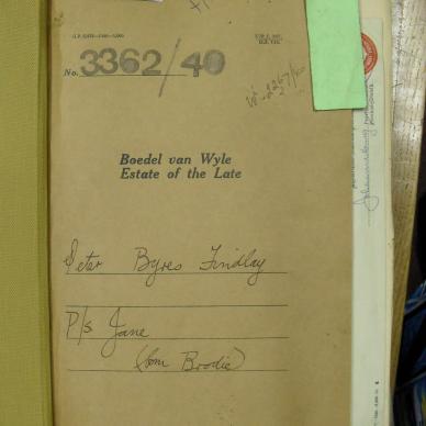 FINDLAY Peter Byres - died 27 Aug 1940