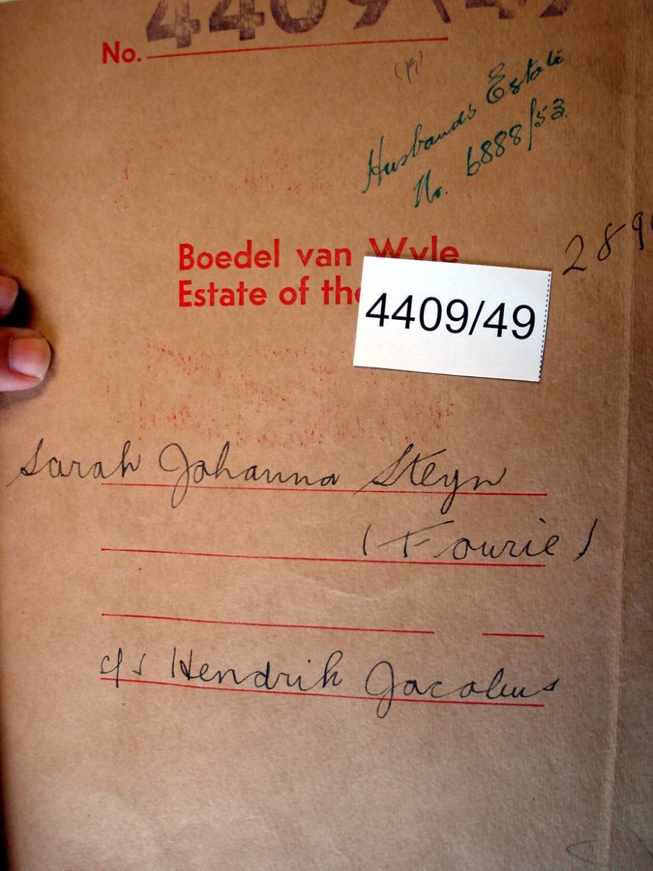 4409-49 FOURIE Sarah Johannes a 4409-49 FOURIE Sarah Johannes a