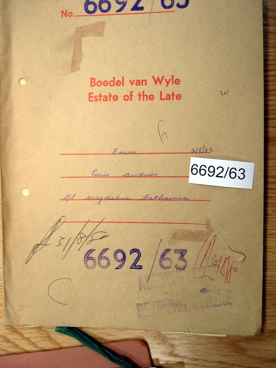 6692-63 FOURIE Louis Andries _01 6692-63 FOURIE Louis Andries _01