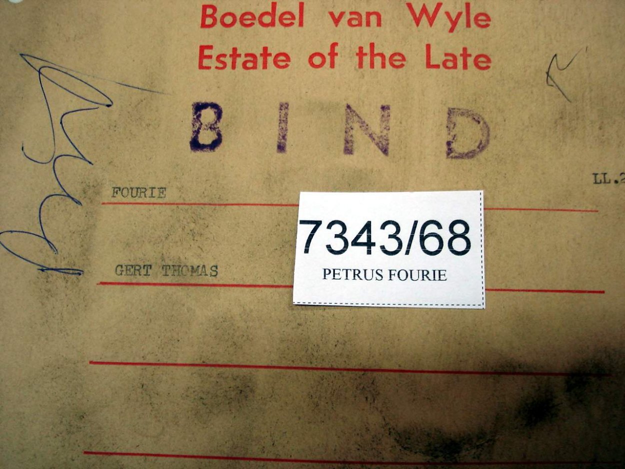 7343-68 FOURIE Gert Thomas a 7343-68 FOURIE Gert Thomas a