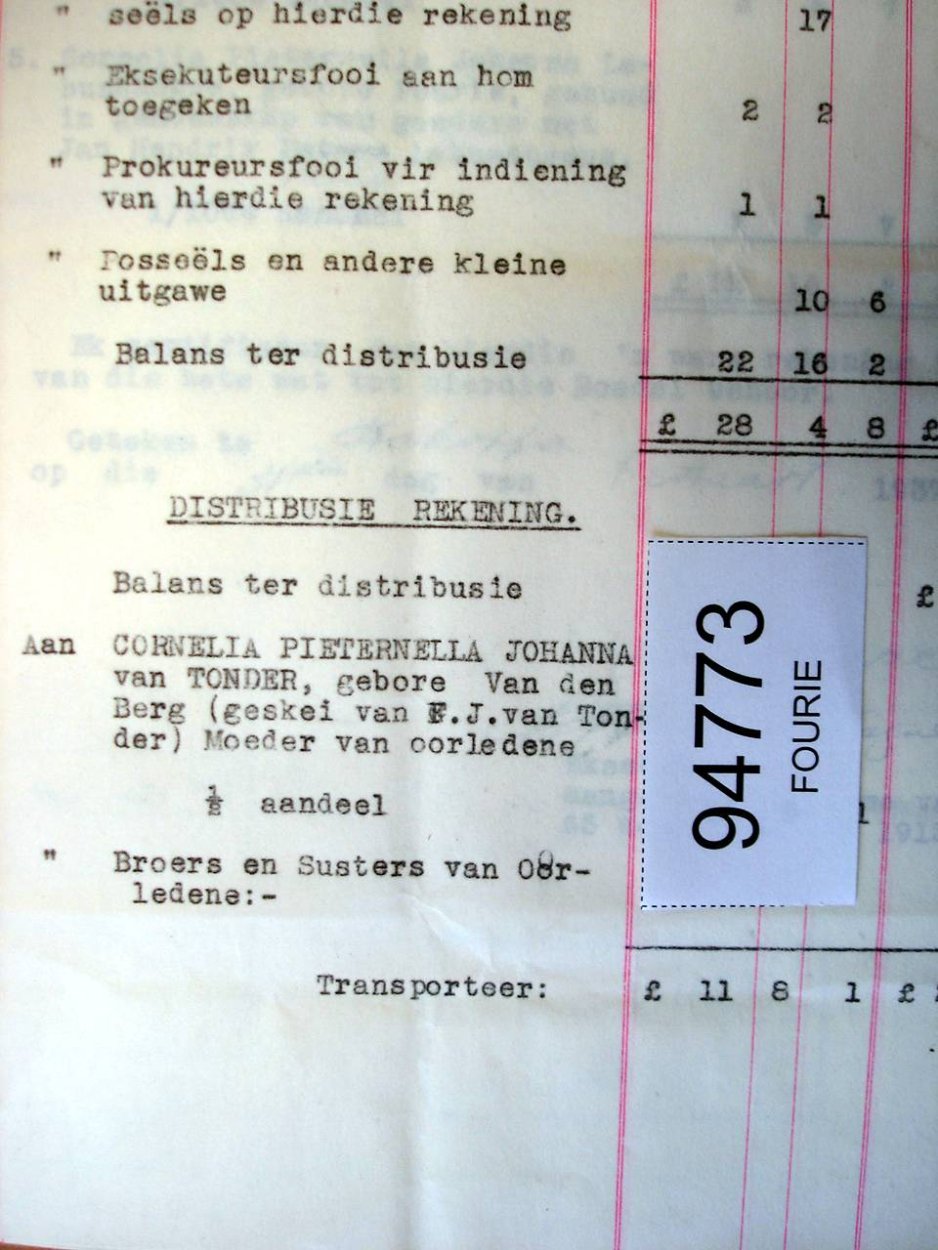 94773 FOURIE Willemina Johanna Gertruida c 94773 FOURIE Willemina Johanna Gertruida c