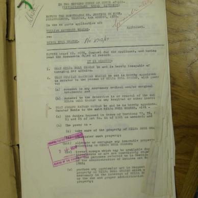 GRAHAM Hilda Bell - Curatorship 1969