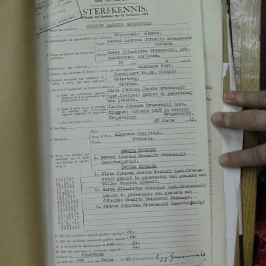 GROENEWALD Hendrik Jacobus - died 27 Jun 1953