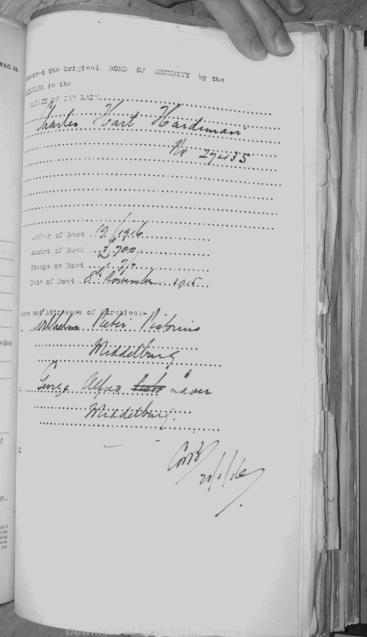 1902 TAB MHG 27435 HARDIMAN CHARLES HART 10 1902 TAB MHG 27435 HARDIMAN CHARLES HART 10