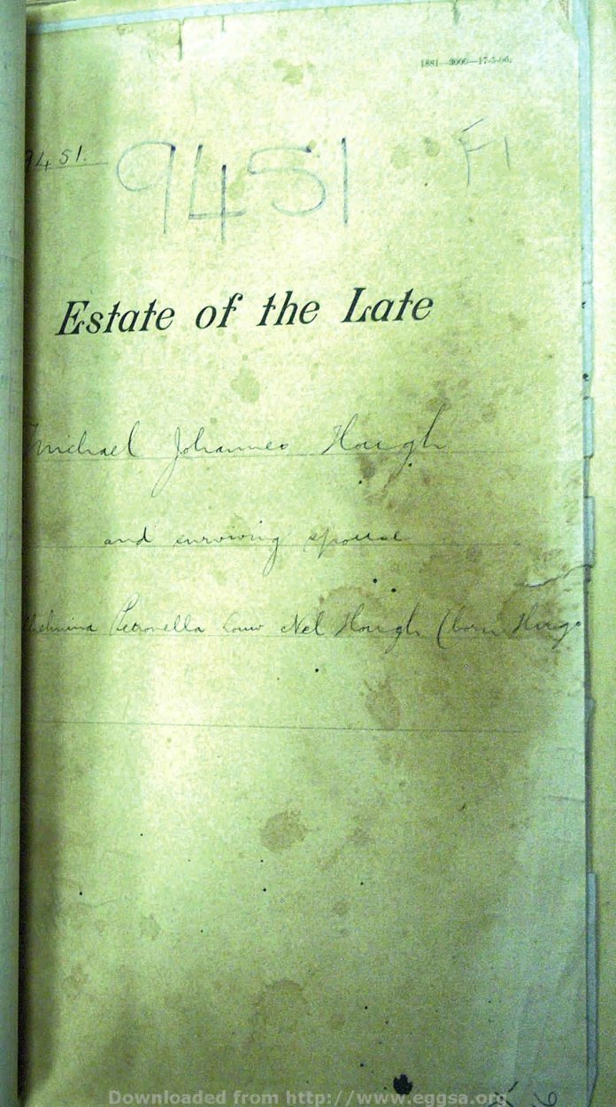1906 TAB MHG 09451 HOUGH MICHAEL JOHANNES (1) 1906 TAB MHG 09451 HOUGH MICHAEL JOHANNES (1)