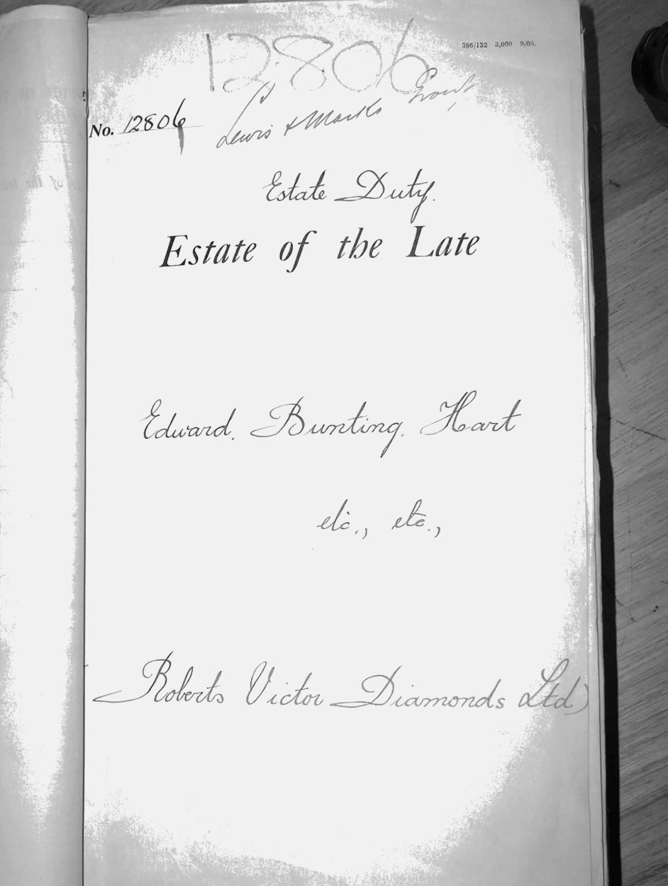 HART EDWARD BUNTING 1908 - 1 HART EDWARD BUNTING 1908 - 1