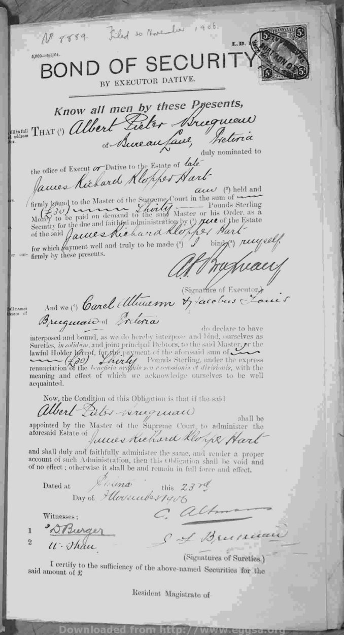 1905 TAB MHG 08889 HART JAMES RICHARD KLOPPER 04 1905 TAB MHG 08889 HART JAMES RICHARD KLOPPER 04