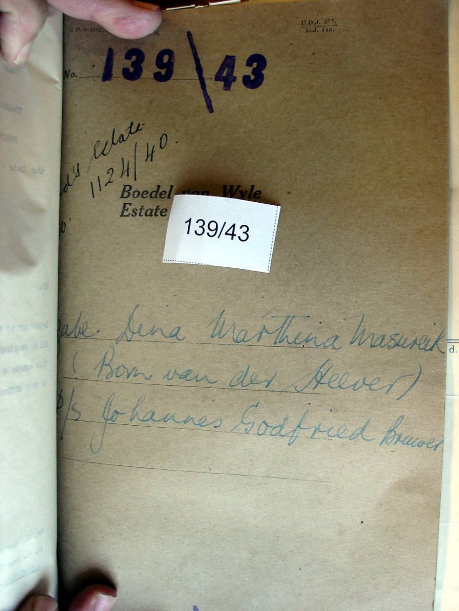 139-43 VD HEEVER Elzabe Dina Marthina a 139-43 VD HEEVER Elzabe Dina Marthina a