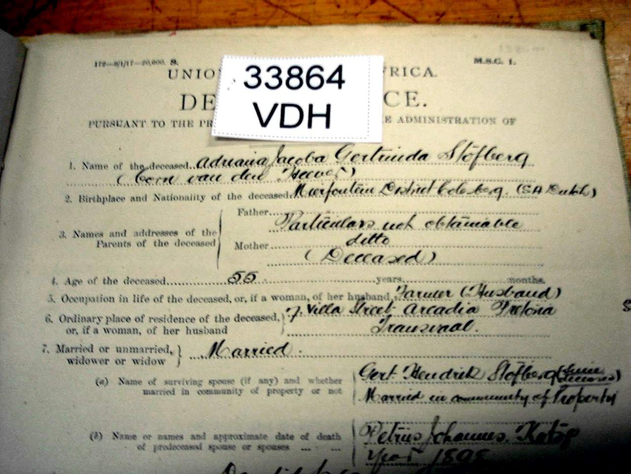 33864 HEEVER vd Adriana Jacoba Gertruida b 33864 HEEVER vd Adriana Jacoba Gertruida b