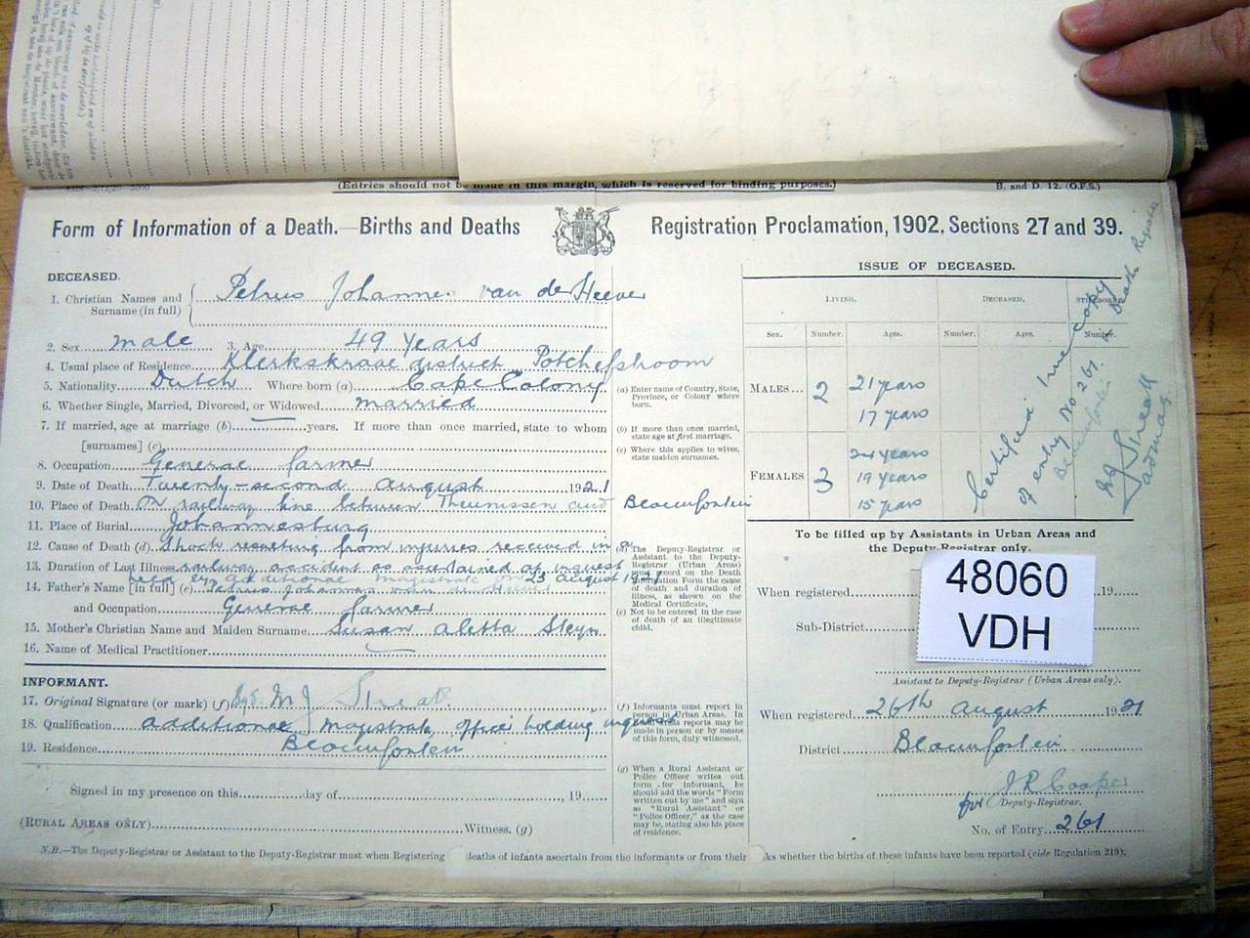 48060 VD HEEVER Petrus Johannes d 48060 VD HEEVER Petrus Johannes d