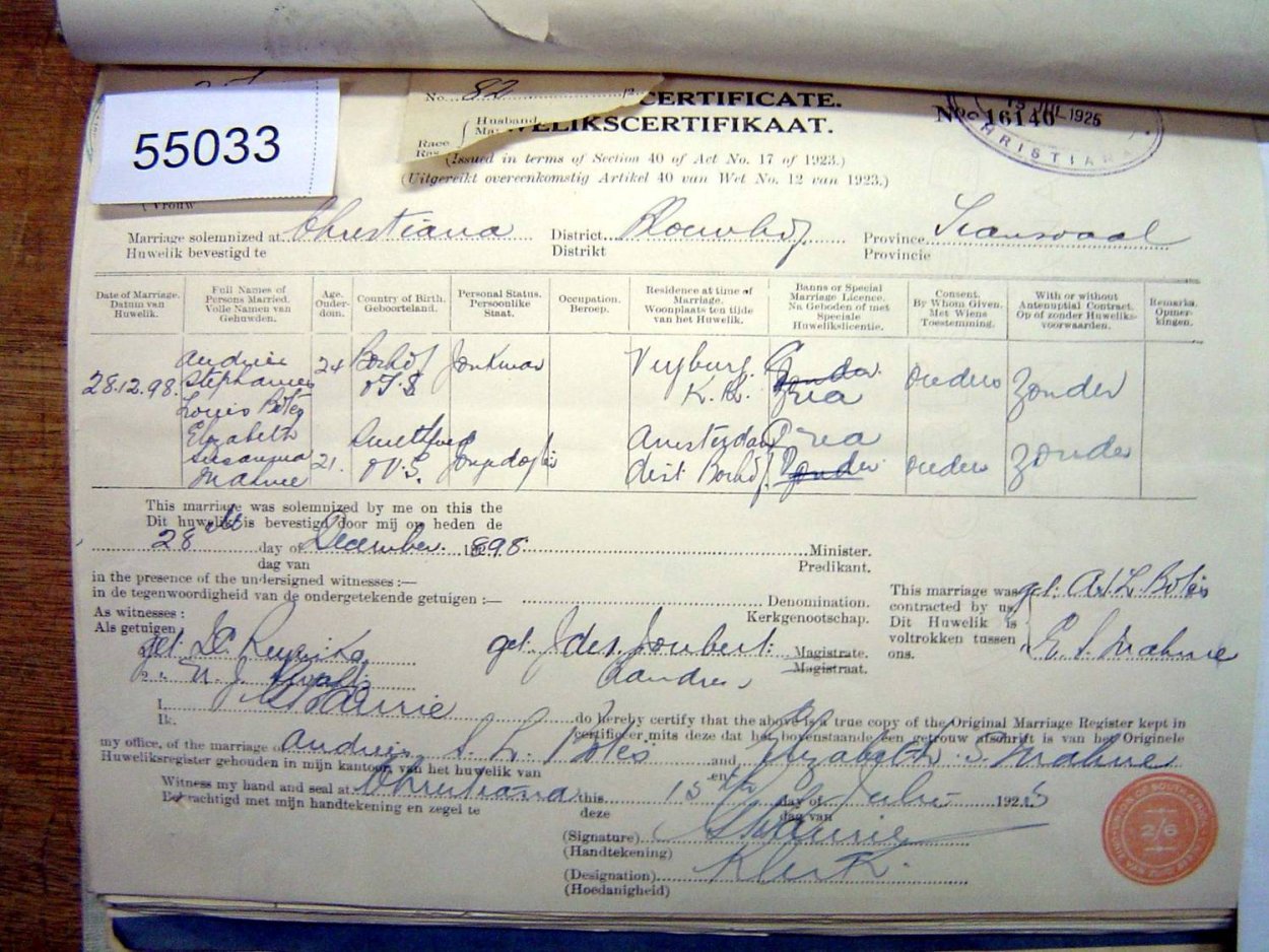 55033 VD HEEVER Elizabeth Susanna _10 55033 VD HEEVER Elizabeth Susanna _10