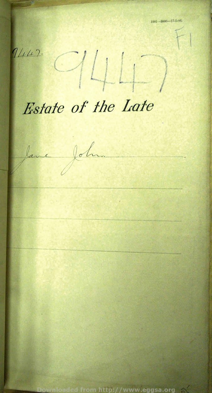 1906 TAB MHG 09447 JOHN JANE 1906 TAB MHG 09447 JOHN JANE
