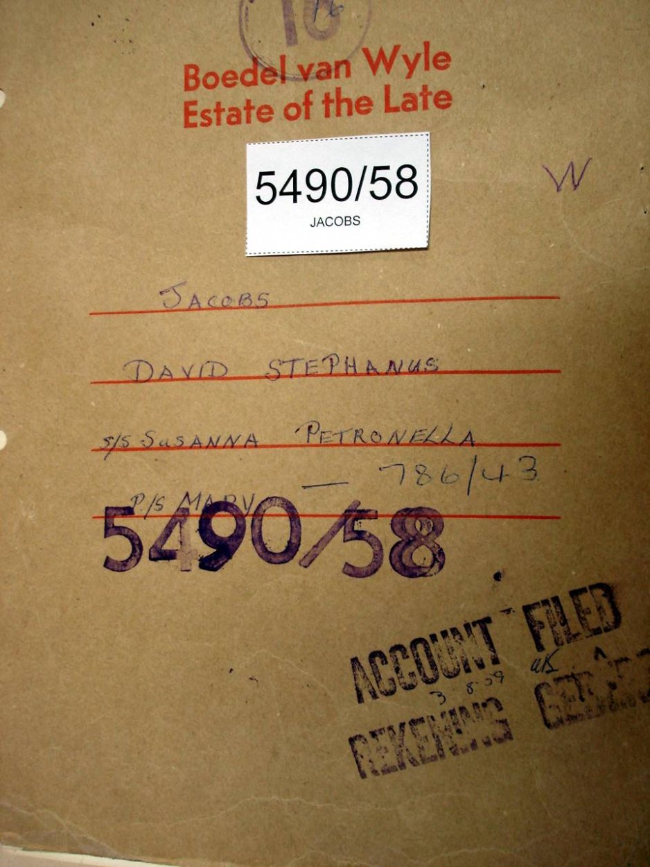 5490-58 JACOBS David Stephanus a 5490-58 JACOBS David Stephanus a