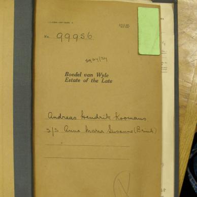 KOOMANS Andreas Hendrik - oorlede 4 Dec 1937