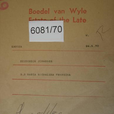KRUGER Diederick Johanes