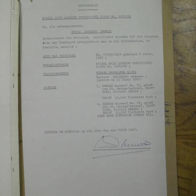 LOOTS Lodewyk Christoffel - oorlede 13 Jan 1966