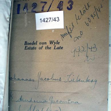 1427-43 LIEBENBERG Johannes Jacobus a