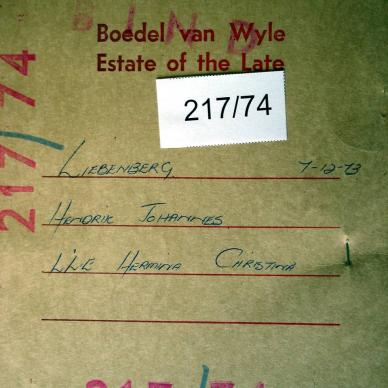 217-74 LIEBENBERG Hendrik Johannes a
