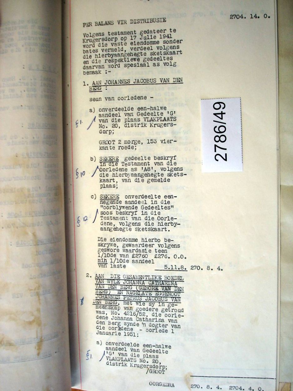 2786-49 LIEBENBERG Anna Elizabeth m 2786-49 LIEBENBERG Anna Elizabeth m