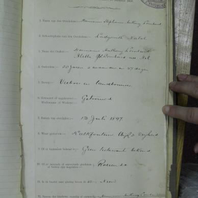 LOMBARD Hermanus Stephanus Anthony - died 12 Jul 1897