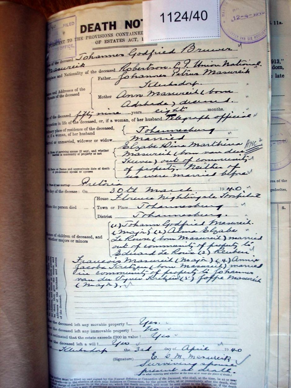 1124-40 MASUREIK Johannes Godfried Bruwer b 1124-40 MASUREIK Johannes Godfried Bruwer b