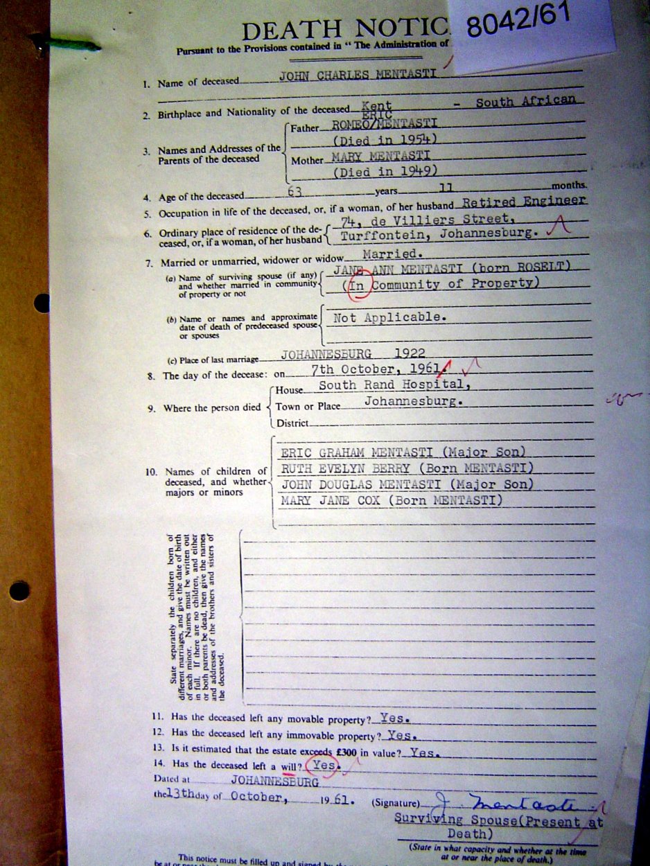 8042-61 MENTASTI John Charles a 8042-61 MENTASTI John Charles a