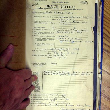 MAHER Dale Wilford - died 7 June 1948