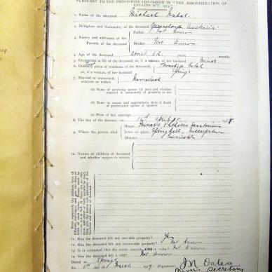 MAHER Michael - died 16 April 1918