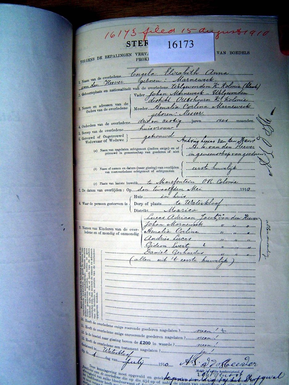 16173 MARNEWECK Engela Elizabeth Anna b 16173 MARNEWECK Engela Elizabeth Anna b