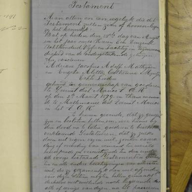 MATHYSEN Adriaan Johannes Adolf - died 28 Jan 1891