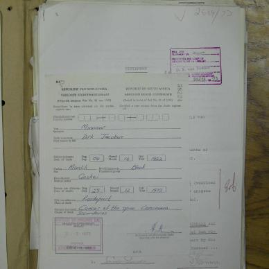 MINNAAR Dirk Jacobus - oorlede 15 Des 1972