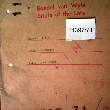 11397-71 MULDER Abraham Frederick a