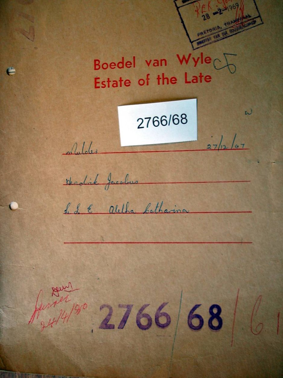 2766-68 MULDER Hedrik Jacobus a 2766-68 MULDER Hedrik Jacobus a