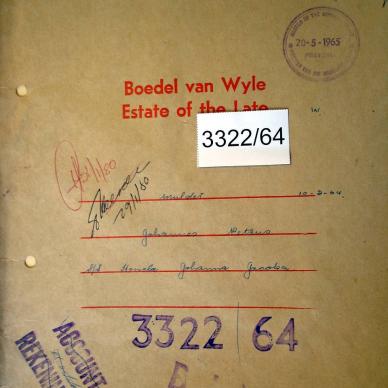 3322-64 MULDER Johannes Petrus a
