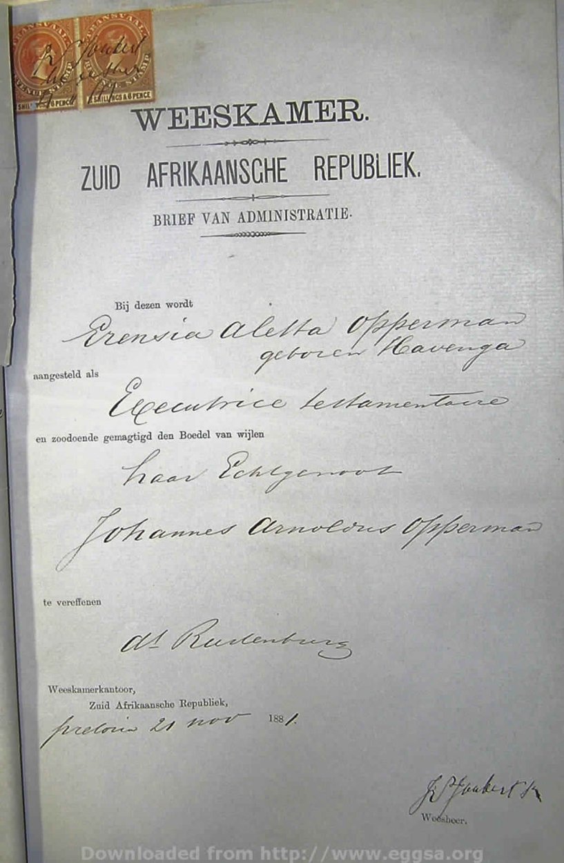 1881 TAB MHG 01838 OPPERMAN JOHANNES ARNOLDUS 13 1881 TAB MHG 01838 OPPERMAN JOHANNES ARNOLDUS 13