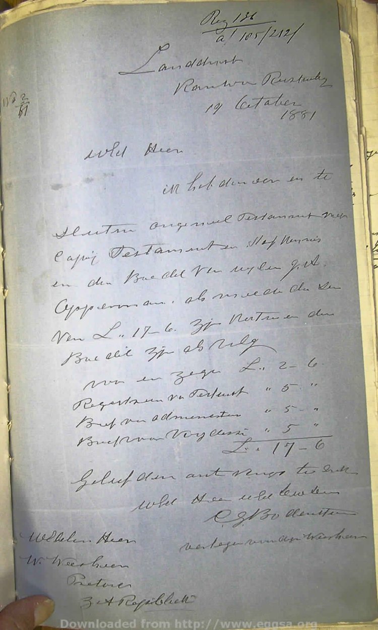 1881 TAB MHG 01838 OPPERMAN JOHANNES ARNOLDUS 34 1881 TAB MHG 01838 OPPERMAN JOHANNES ARNOLDUS 34