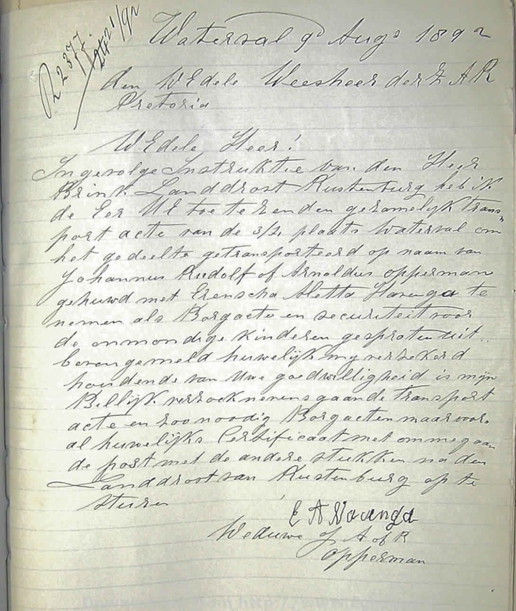 1881 TAB MHG 01838 OPPERMAN JOHANNES ARNOLDUS 35 1881 TAB MHG 01838 OPPERMAN JOHANNES ARNOLDUS 35