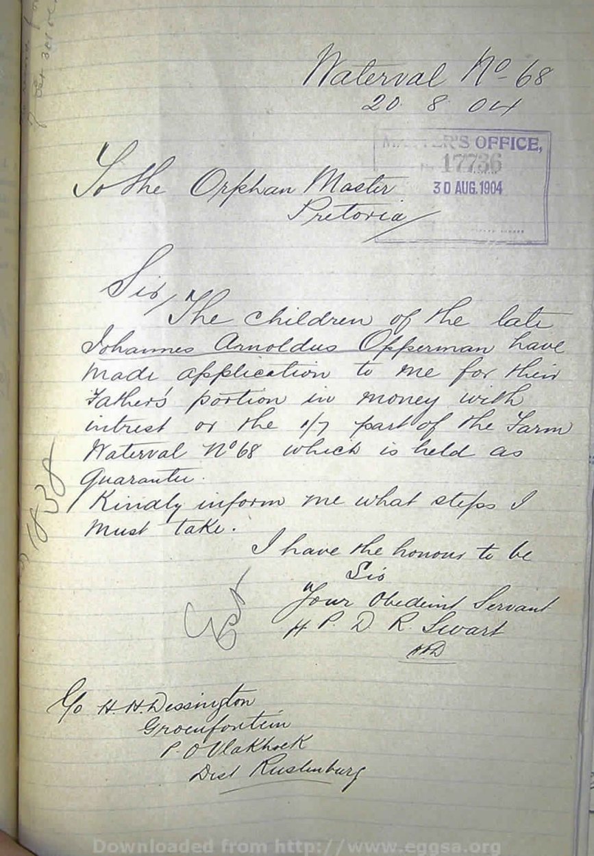 1881 TAB MHG 01838 OPPERMAN JOHANNES ARNOLDUS 40 1881 TAB MHG 01838 OPPERMAN JOHANNES ARNOLDUS 40