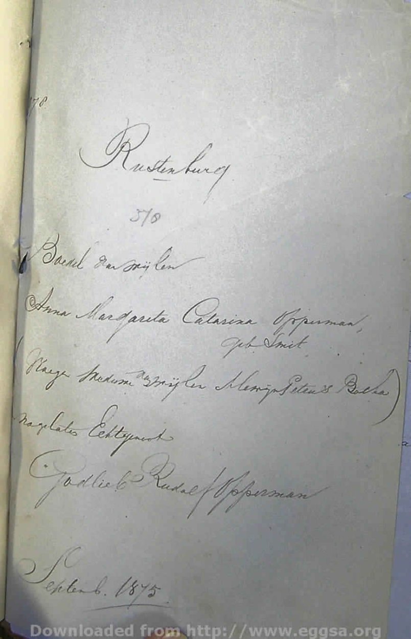 1875 TAB MHG O00388 OPPERMAN PETRONELLA 21 1875 TAB MHG O00388 OPPERMAN PETRONELLA 21
