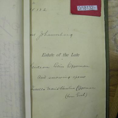 OPPERMAN Gideon Petrus - died 20 Jun 1901