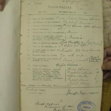 OPPERMAN Rudolph Johannes - died 6 Apr 1902