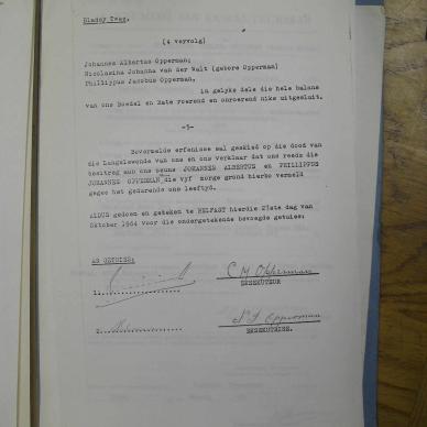 OPPERMAN Christiaan Mathys - oorlede 13 Feb 1966