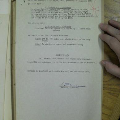 OPPERMAN Gottlieb Rudolph - died 11 Mar 1962