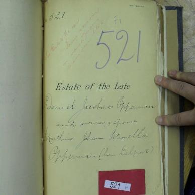 OPPERMAN Daniel Jacobus - empty estate file, same as MHG 1441
