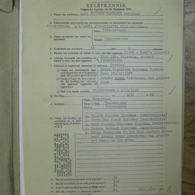 OPPERMAN Gert Jacobus Benjamin - oorlede 3 Jun 1966