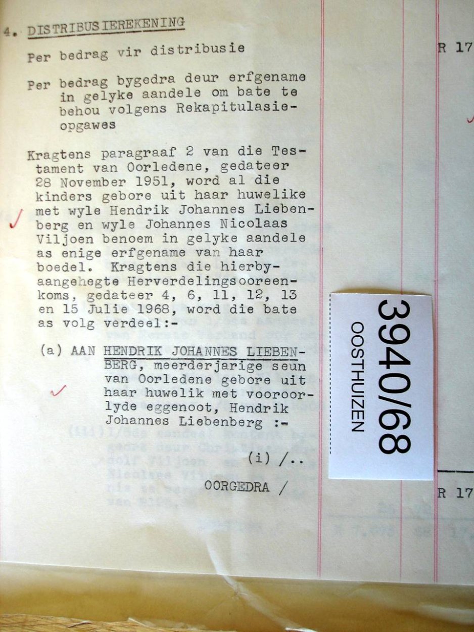 3940-68 OOSTHUIZEN Agatha Johanna d 3940-68 OOSTHUIZEN Agatha Johanna d