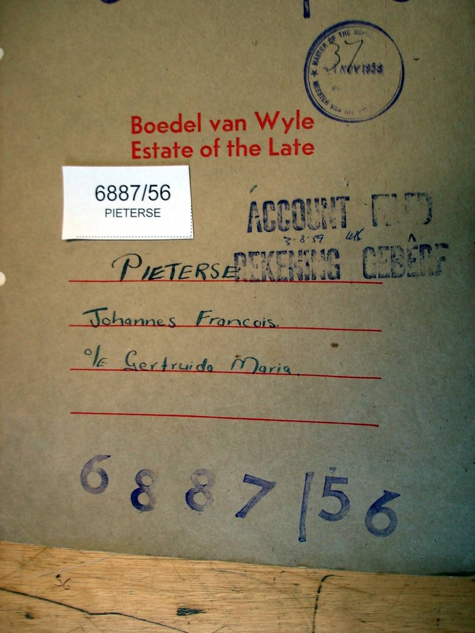 6887-56 PIETERSE Johannes Francois a 6887-56 PIETERSE Johannes Francois a